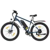 A studio shot of a blue electric bicycle against a white background. Voir les images du produit