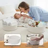 4er-Set Aufbewahrungskörbe, geflochten, Baumwollseil, weiß, 15–24 cm Náhled obrázku produktu