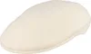 Kangol Flat Cap Schiebermütze 504 aus reiner Wolle in weiß Voir les images du produit