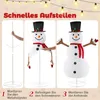 COSTWAY 184 cm LED-sneeuwpop, kerstfiguur met zwarte hoed Productafbeelding-voorbeeld 8