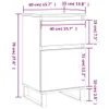 vidaXL Credenza bianca 40x35x70 cm Materiale a base di Anteprima dell’immagine prodotto 8