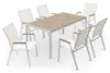 Gartenmöbel Set MONDELLO mit 6 Stühlen, Weiß - Gartentisch Produktbild-Vorschau 4