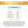 A nutritional information chart for pet food, specifically detailing ingredients and analytical components. Podgląd zdjęcia produktu