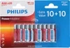 Philips Alkaline Batterien 10+10 Pack 1,5V LR03 AAA Produktbild-Vorschau 1