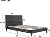 Sweiko Lit rembourré Lit double 140x200cm avec tête de lit Voir les images du produit 7