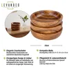 3er Set Teller Akazie Ø10cm Holzteller Dipschale Produktbild-Vorschau 2