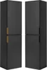 Two tall, dark gray cabinets with gold handles are shown side-by-side against a white background. Náhled obrázku produktu
