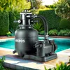 Sistema di filtraggio a sabbia AREBOS 350W 9500L/h Valvola Anteprima dell’immagine prodotto 2