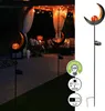 Gartenstecker Solar "Moon" aus Eisen mit roter Glaskugel Produktbild-Vorschau 1