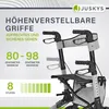 Juskys Rollator Vital faltbar, leicht, höhenverstellbar - Produktbild-Vorschau 8