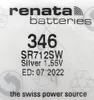 Close-up of a Renata battery label. Produktbild-Vorschau