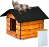 QLS Hunde Katzenhaus Größe M mit Vorhang Isoliert Produktbild-Vorschau 4