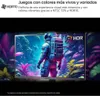 A monitor displaying a vibrant image of an astronaut in a colorful, alien landscape. Produktbild-Vorschau