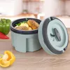 A food container with food inside, placed on a wooden surface with vegetables around it. Náhled obrázku produktu
