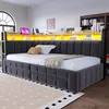 Letto imbottito Merax, modello divano letto, 90x200 cm, con Anteprima dell’immagine prodotto 3