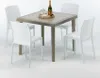 Polyrattan Tisch Quadratisch mit 4 Bunten Stühlen 90x90 Produktbild-Vorschau 6