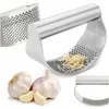 Knoblauchpresse, Zerkleinerer, Handpresse Aus Stahl, Produktbild-Vorschau 1