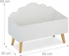 Relaxdays Kindertruhe, Wolken-Design, HxBxT: 45 x 60 x 30 Produktbild-Vorschau 4