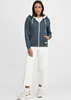 OXMO OXBinja Damen Lange Sweatjacke Kapuzenjacke Hoodie mit Produktbild-Vorschau 2