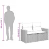 The Living Store Gartensofa mit Kissen 2-Sitzer Beige Poly Produktbild-Vorschau 10