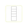 A simple line drawing of a tall, narrow cabinet with five compartments. Náhľad obrázku produktu