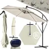 KINGSLEEVE® Parasol déporté inclinable Ø 330cm crème Voir les images du produit 1