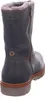 A back view of a single brown leather boot with a fur lining. Produktbild-Vorschau