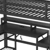 ELANDEPOT Łóżko na antresoli 140 × 200 cm czarny Podgląd zdjęcia produktu 16