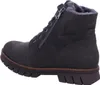 A side view of a gray boot with a zipper and laces. Produktbild-Vorschau