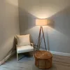 Stehlampe Wohnzimmer 155cm LED Dimmbar Leinen Lampenschirm Produktbild-Vorschau 4