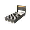 Letto imbottito INONEFT 90x200 cm con LED e USB, letto box Anteprima dell’immagine prodotto 13