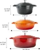 STONELINE® Cocotte Bräter Rund 28 cm Orange | mit Deckel Produktbild-Vorschau 7