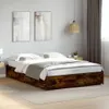 Bettgestell Räuchereiche 120x200 cm Holzwerkstoff und Produktbild-Vorschau 3