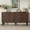 Moderner Sideboard mit 4 Türen in dunkler Holzmaserung, Produktbild-Vorschau 6