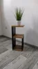 malý noční stolek 21 x 21 cm, černý noční stolek s policí, Náhled obrázku produktu 4