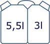 Kraftstoffdoppelkanister Inh.5,5+3l natur HDPE Produktbild-Vorschau 9