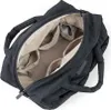 An open black diaper bag showing its interior compartments. Produktbild-Vorschau