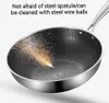 Bratpfanne Edelstahl Wabenstruktur Induktion Pfanne Anti Produktbild-Vorschau 3