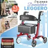 ELONEO Premium Leichtgewicht Rollator faltbar, mit Sitz, Produktbild-Vorschau 11