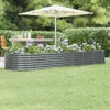 vidaXL Hochbeet Verzinkter Stahl 296x80x36 cm Anthrazit Produktbild-Vorschau 1