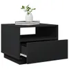 2025 Moderne Couchtisch mit LED-Leuchten Schwarz 50x49x40 Produktbild-Vorschau 5