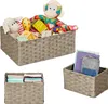 Cestini portaoggetti intrecciati Relaxdays, set da 3, 2 Anteprima dell’immagine prodotto 1
