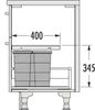 Hailo Allegro System 3x odpadkový kôš do kuchyne, vstavný, Náhľad obrázku produktu 2