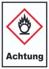 Schild Entzündend wirkend Achtung Brandfördernd Flamme Produktbild-Vorschau 1