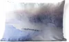 MuchoWow® Outdoor Kissen - Vogel - Nebel - Fluss - Winter - Produktbild-Vorschau 1