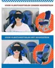 Cuscino da viaggio per collo - Cuscino per aereo - Blu Anteprima dell’immagine prodotto 2