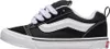 A side view of a black Vans Knu Skool sneaker with white accents. Voir les images du produit