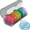 WELLGRO runde Tablettenbox für 7 Tage - Pillendose bunt 2 Produktbild-Vorschau 1