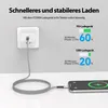 USB-C zu Iphone Kabel 480M 60W mit Metall Stecker in Grau Produktbild-Vorschau 2