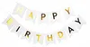 Ghirlanda "Happy Birthday" bianca con scritta dorata, Anteprima dell’immagine prodotto 2